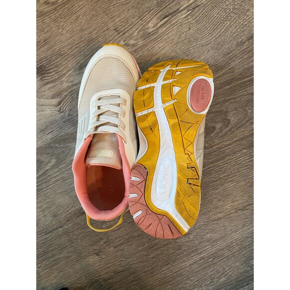 Vionic Seville Ivory Pink Slip On Fitness Running Shoe Sneakers - Picture 6 of 9